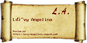 Lévy Angelina névjegykártya